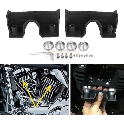 NEW Motorcycle Drag Wrinkle Black Engine Spark Plug Filled decorative cover For Harley Sportster 883 1200 2004-2014 2013 2012