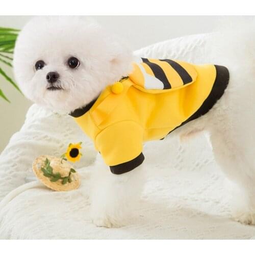 Autumn Pet Warm Clothes Dog Cat Cute Hoodies Sweater with Backpack Funny Dogs Jacket For Pupyy French Bulldog Pet Winter Outfits
