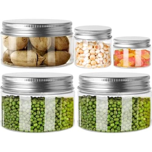 10pcs/lot Plastic PET Clear Empty Storage Box Sealed Jar Grains Beans Storage Organizer Food Containers Refrigerator Storage