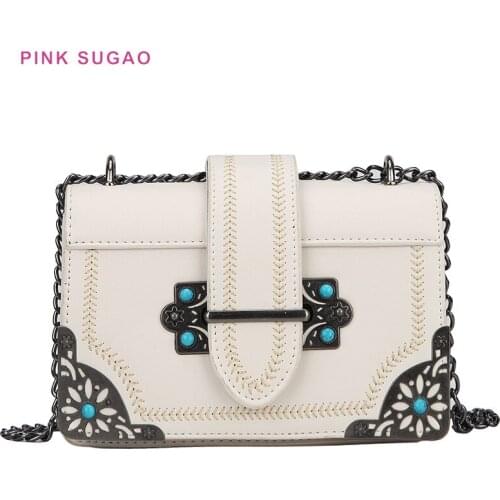 Pink Sugao crossbody bag for women luxury handbags women bags designer leather purse fashion shoulder bag designer chain bag