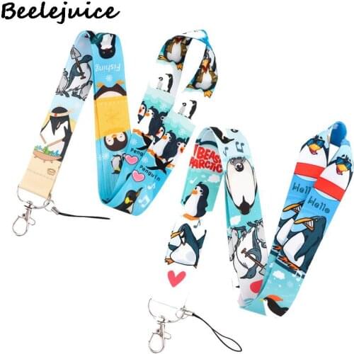 Fat Lovely Penguin Lanyard for Keys Phone Cool Neck Strap Lanyard for Camera Whistle ID Badge Cute webbings ribbons Gifts