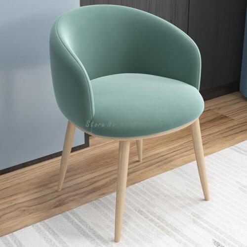 Nordic style chair modern minimalist desk chair creative net red casual makeup stool backrest home adult dining chair