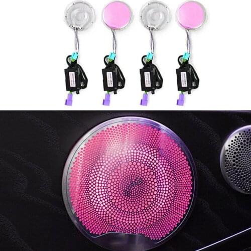 LED Car Door luminous Speaker cover For Mercedes Benz W205 X253 W213 W238 C/GLC/E-class Coupe Sound Metal decor Ambient Light