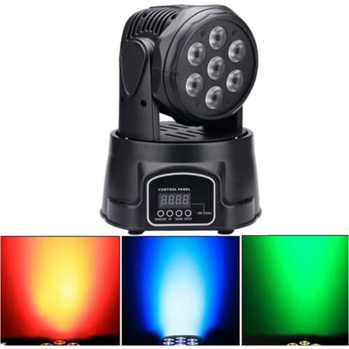 7x12W RGBW LED Wash Moving Head light Advanced colorful effects Stage Lighting Professional DMX DJ Disco party lights projector