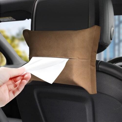 Universal Car Tissue Storage Bag For Suzuki Volvo Tesla Skoda VW Volkswgen Smart Seat Subaru Ssangyong Vauxhall Car Accessories