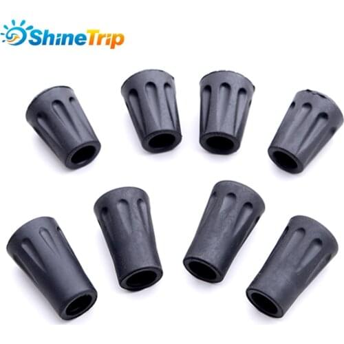 10Pcs Nordic Walking Sticks Tip Protector Foot Cover Camping Trekking Pole Rubber Tip Protector Rubber Pads Hiking Accessories