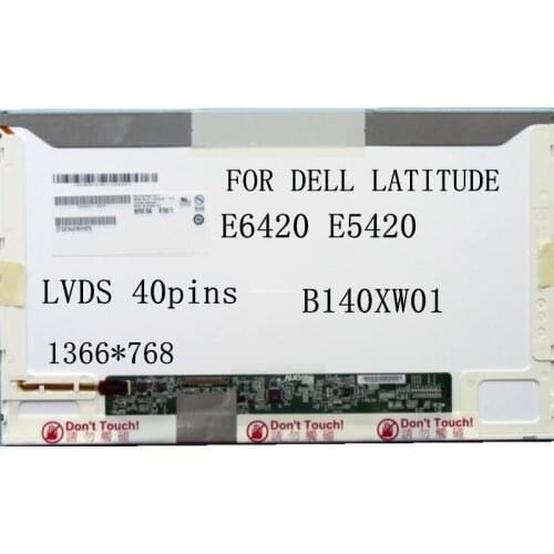 14.0” B140XW01 Laptop LCD Screen FOR DELL LATITUDE E6420 E5420 1366*768 LVDS 30 pins matrix display panel replacement
