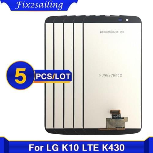 5 Pieces/lot test LCD For LG K10 K410 K420 / K10TV K10 TV K430TV Display Touch Screen Digitizer Assembly with frame For LG K10