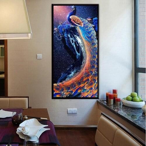 5D Diamond Painting Embroidery Handicrafts Diy Diamond Embroidery Peacock Diamond Wall Art Decor