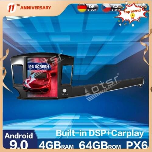 Aotsr Vertical Tesla PX6 Android 9.0 64GB Car Radio Player GPS Navigation Multimedia Play For Mitsubishi Lancer EVO 2007 - 2017