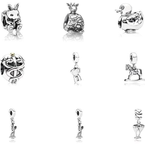Fashion Original 1:1: 925 Sterling Silver Medical, Giraffe, Espresso, Hanging Charm, Diy Exquisite Bracelet Gift For Ladies