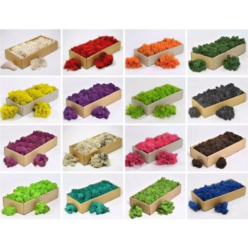 Colorful Fake Artificial Dried Reindeer Moss for Flower Grass Basket Plant DIY Wedding Decoration Home Garden Party Decor