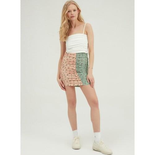 Floral Pleated Mini Skirt Summer Women Mini Skirts Women Clothing Fashion Cute Kawaii Skirts for Girls Ladies Streetwear Slim Bottoms Saias Sexy