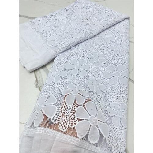 French Embroidery Guipure Cord Lace Fabric 2021 High Quality African Lace Fabric French Cord Lace Fabric For Wedding Party 4115B