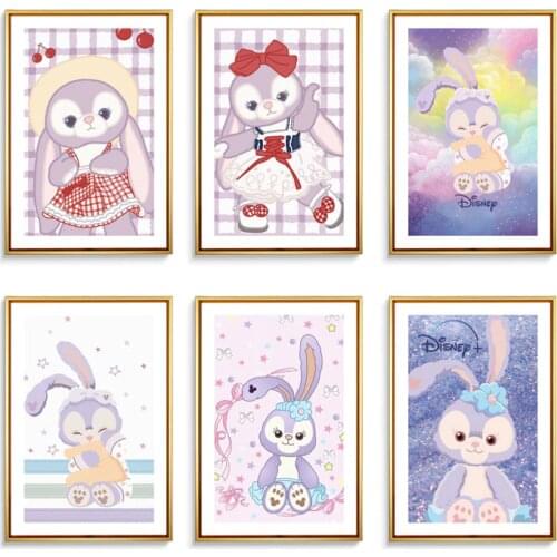 Disney Cartoon Star Delu Canvas Paintings Cute Rabbit Anime Posters and Print Wall Art Picture for Living Room Home Decoration
