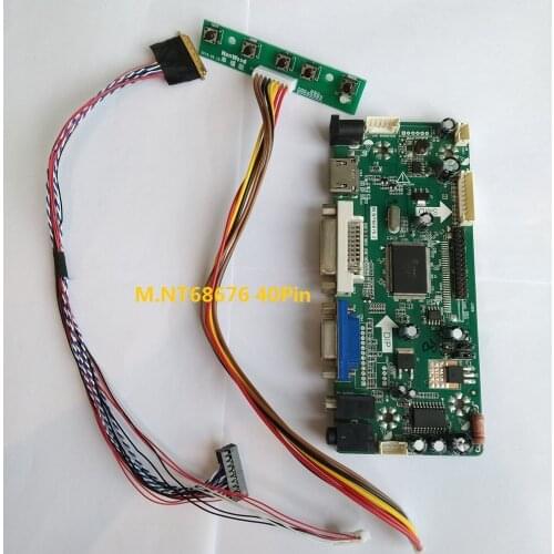 Kit for LTN156AT05-U09/LTN156AT05 1366X768 M.NT68676 40pin LCD VGA Controller Board Monitor Panel DVI HDMI Display LED DIY 15.6"