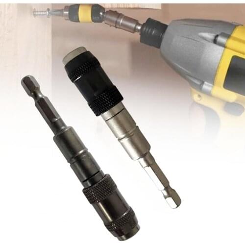 Magnetic Screw Drill Tip Universal Quick Post Change Locking Bit Holder with Spring Release Adapter Electrical Screwdriver Drill