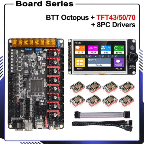 BIGTREETECH Octopus V1.1+TFT50 V3.0 TFT43 TFT70 TMC2209 BTT Motherboard 3D Printer Parts vs Spider V1.1 Ender 3 V2 Voron 2.4 Kit