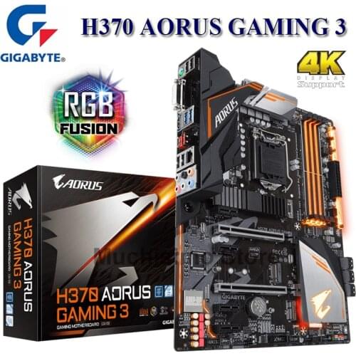 LGA 1151 Gigabyte H370 AORUS Gaming 3 Motherboard 64GB PCI-E 3.0 M.2 DDR4 Core i7/i5/i3 Desktop Placa-Mãe 1151 HDMI-compatible
