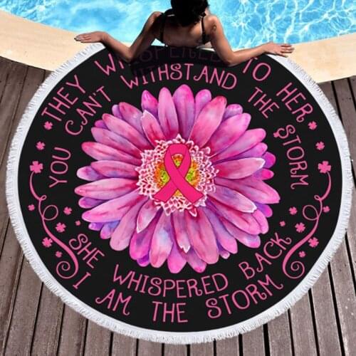 Microfiber Round Fabric Bath Summer Beach Towels Round Large Tassel Towel For Living Room Printed Beach Blanket Home Decorative
