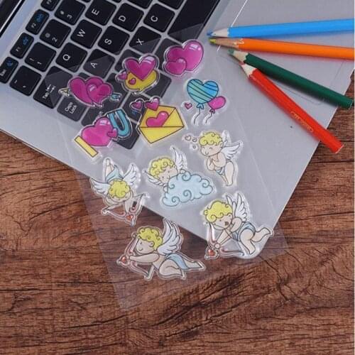 Sweet Mini Angel Transparent Clear Stamps / Silicone Seals Roller Stamp for DIY Scrapbooking Photo Album/Card Making