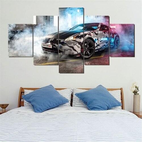 Wall Art Canvas Painting Modern HD Printing Dongfeng Super Car Painting Picture Poster 5 Panel Home Decor Living Room Decoration