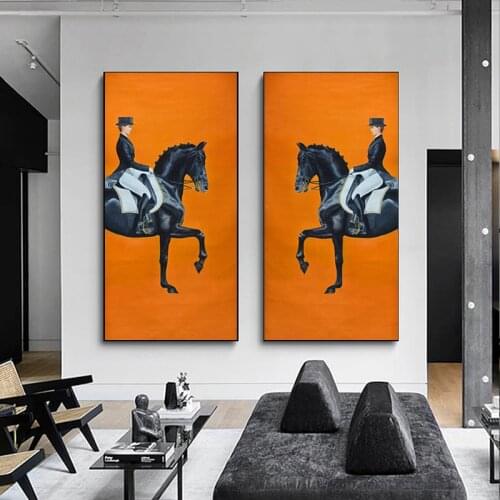 Horse Riding Poster Canvas Painting Painting Wall Art Poster Living Room Interior Office Living Room Room Home Decoration Poster