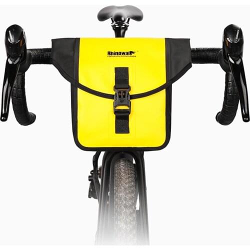 Rhinowalk Bicycle Handlebar Bag Bike Handlebar Pouch Waterproof Cycling Front Bag with Detachable Shoulder Strap Bike Accessory