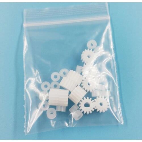 Mixed 15 Teeth Gears and 2mm Shaft Sleeves 26PCS 152A x10 + 153D x2 + 2A Ring x16PCS 1000bags