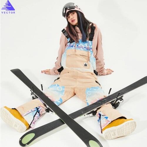 Extra Thick Men Women Ski Pants Straight Full Overalls Winter Warm Windproof Waterproof Outdoor Sports Snowboard Snowmobile