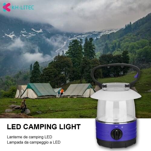 LED Tent Lamp Waterproof Camping Light Power by 4*AA Battery Emergency Light Portable Lantern Working Lighting Flashlight
