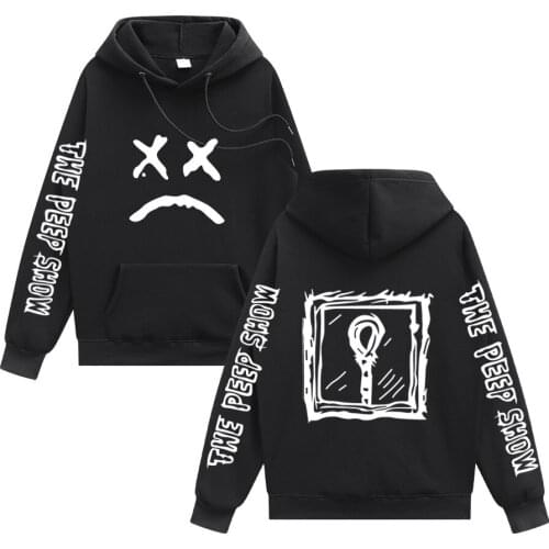 Men Hoodies Lil.Peep Happy Smiling Face Print Autumn Winter Fashion Unisex Couple Pullover Streetwear Sweatshirts Male Sudaderas