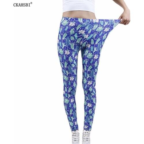 CKAHSBI Workout Yoga Pants Printing Sexy Leggings Women High Waist Elastic Push Up Fitness Leggins Femme Slim Femme Casual Sport