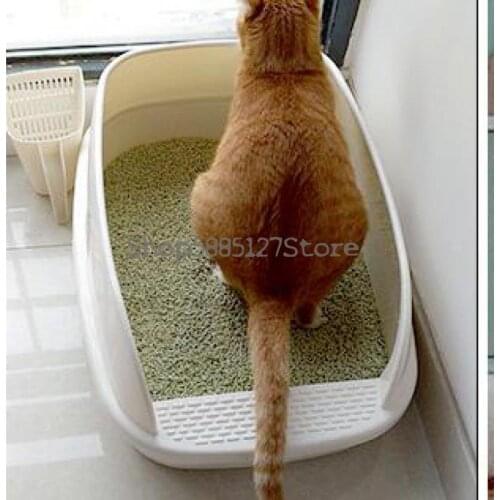 Litter Basin Kitten Toilet Small Semi Closed Cat Bedpan Open Cat Basin Poop Deodorant Large