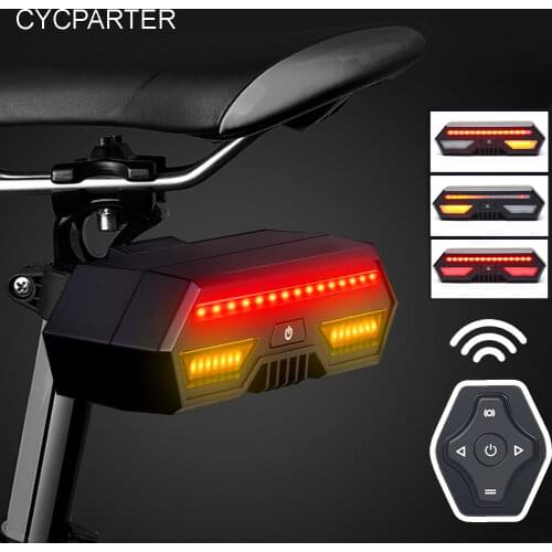 Bike Rear Light Remote Control Turn Signals Wireless Waterproof Bicycle Taillight USB Rechargeable Bright Safety mtb accessories