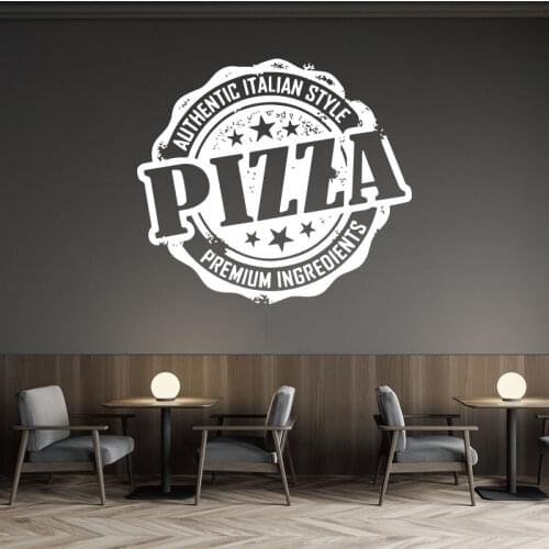 Pizza Wall Sticker Pizza Shop Signboard Window Shop Counter Western Restaurant Home Kitchen Cabinet Decoration Vinyl Decal Gift
