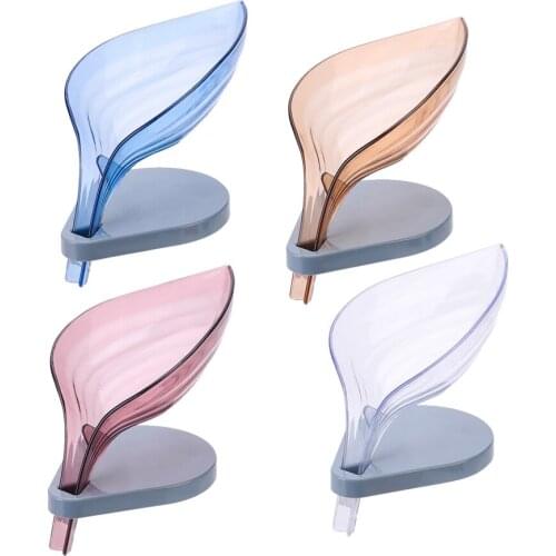Leaf Shape Soap Box Bathroom soap holder Dish Storage Plate Tray Bathroom Soap Holder Case Bathroom Supplies bathroom gadgets