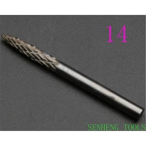 1piece 14# 3x3mm Tungsten carbide rotary burrs grinding head wheel for metal cutters
