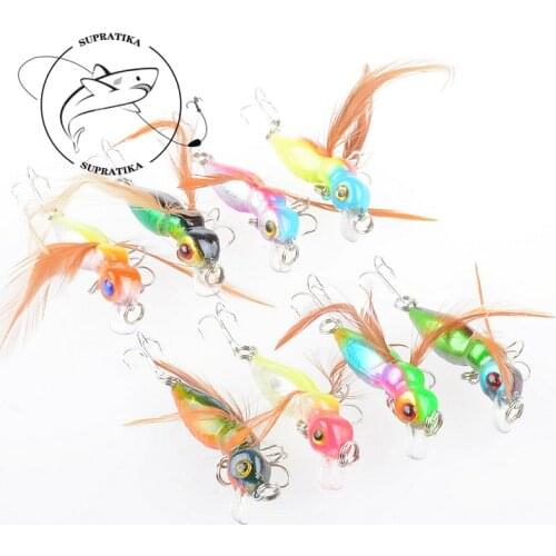 1Pcs 4.5cm/3.4g Dry Fishing Insects Fishing Baits Lifelike Wobblers Artificial Isca Tackle CrankBait Plastic Pesca Baits Bass