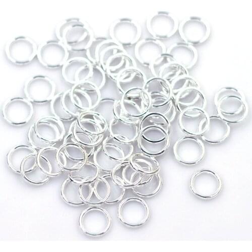 1000 PCs Wholesales Hot New DIY Sliver Plated Soldered Closed Jump Rings Charms Findings Component 10x1mm