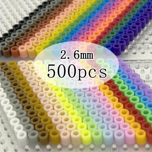 2.6mm/500pcs/bag Hama Beads PUPUKOU Perler DIY Kids Iron Beads Fuse Handmade Gift Children Toy