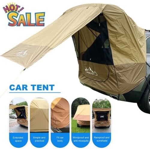 2021 Car Trunk Tent Sunshade Rainproof For Self-driving Tour Barbecue Shelter Rays Outdoor Mobile Kitchen Accessories