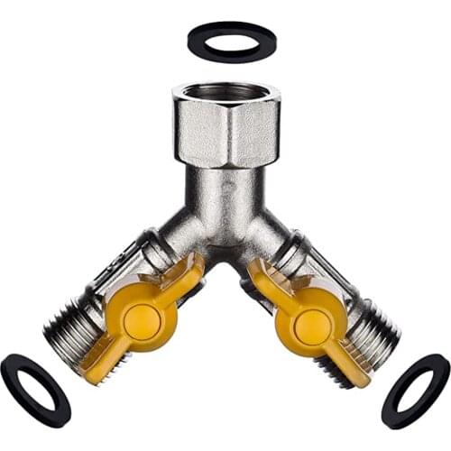 3-way connector, water pipe switch, one inlet and two outlet diverter, faucet shut-off valve, shower diverter for shower