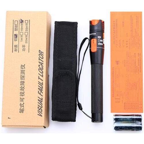 3pcs/lot VFL Fiber Optic Cable Red Tester Pen Visual Fault Locator Fiber Optical 10mw Finder 12Km Range Checker CATV
