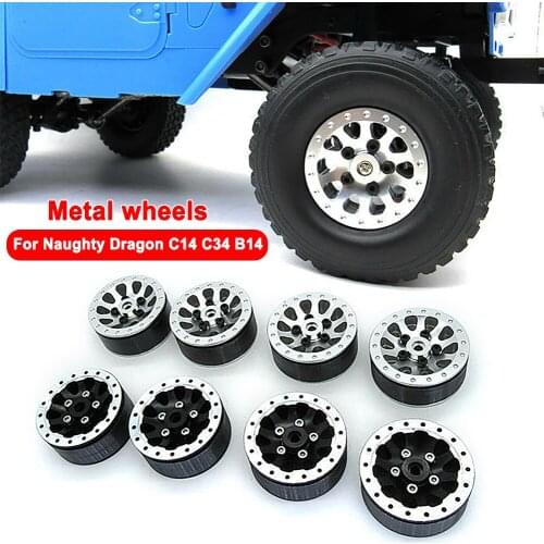 4Pcs Metal Wheel Hub Clamp Tire for WPL C24 C14 C34 C44 B14 B24 FJ40 Model Car Modification RC Car Upgrade Parts Spare