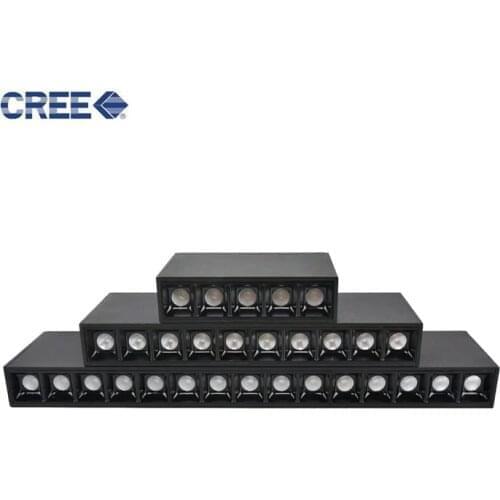 Anti-glare Triac 0-10V DALI dimmable 10W 20W 30W cob led linear surface mounted LED downlight