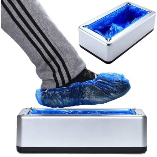 Automatic Disposable Shoe Cover Waterproof Overshoes Dispenser Portable Hand-Free Machine for Home, Office, Supermarket, Factory