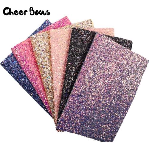 Glitter Fabrics Shiny Glitter Material For Sewing Clothes Making Polyester Cotton Fabrics Home Party Decoration Material 22*30cm