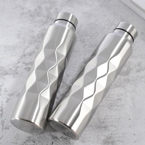 1000ml Rhombus Stainless Steel Large Capacity Outdoor Sports Cycling Water Bottle