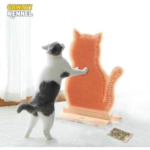 Cawayi Kennel Fixed Door Seam Cat Rubbing Hair Removal Device Anti-itching Massage Brush Cat Rubbing Brush Toy Pet Supplies
